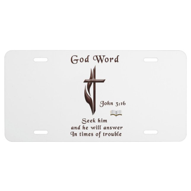 John 3:16 license plate (Front)