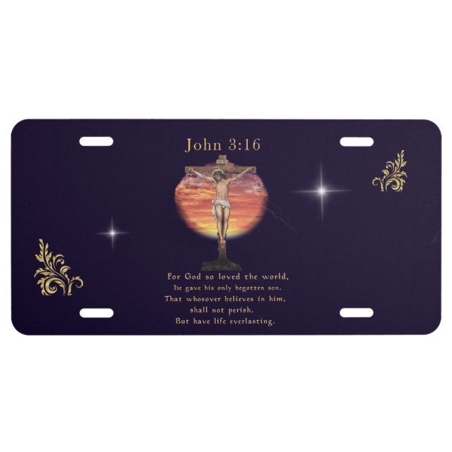 John 3:16 license plate (Front)