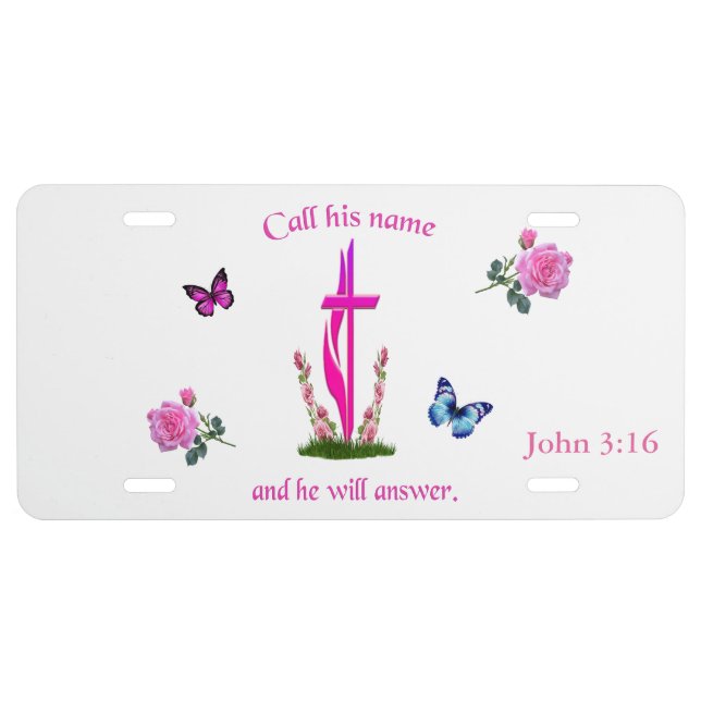 John 3:16 license plate (Front)