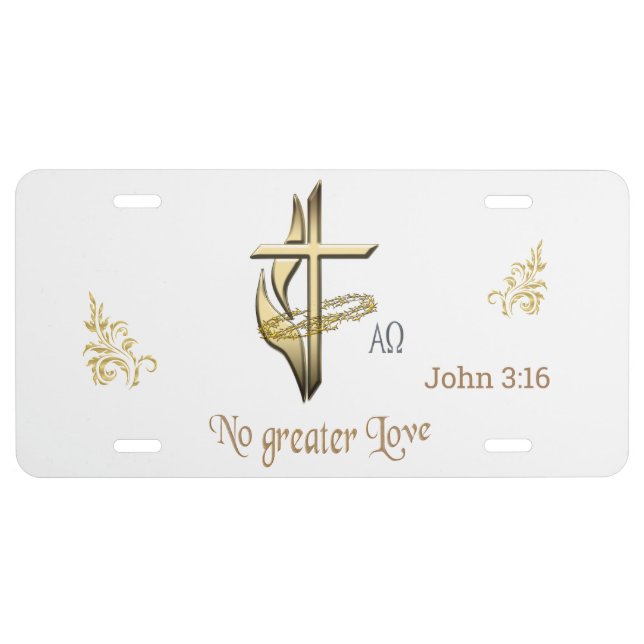 John 3:16 license plate (Front)