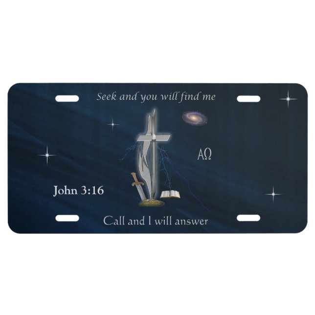 John 3:16 license plate (Front)