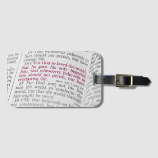 John 3:16 luggage tag