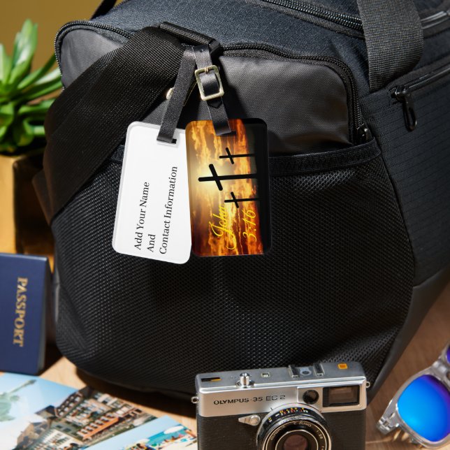 John 3:16 luggage tag (Front & Back)