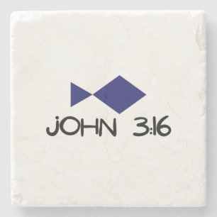 John 3:16 Marble Coaster