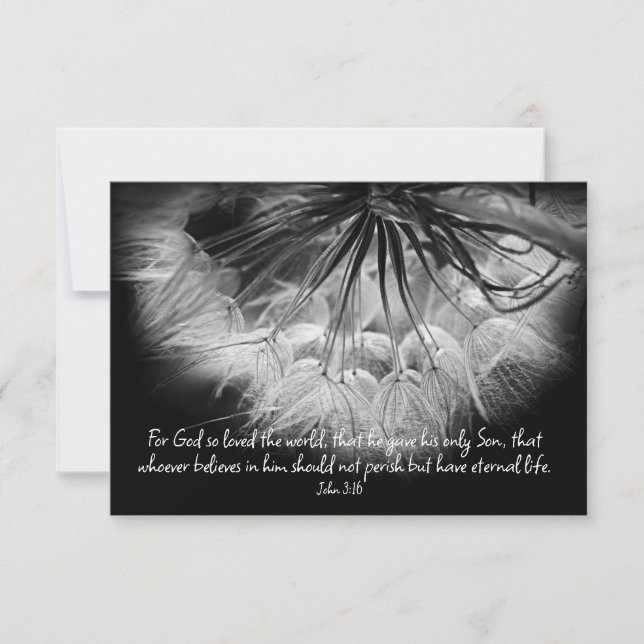 John 3:16 Note of Encouragement Nature Floral Card (Front)