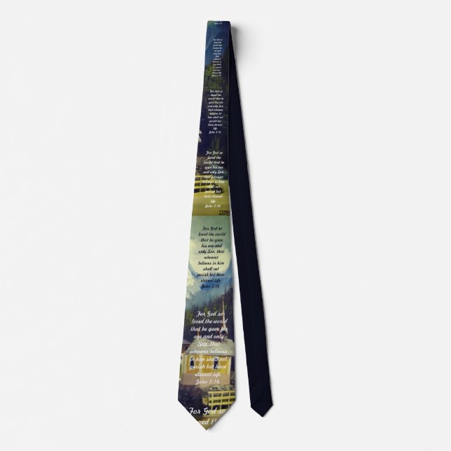 John 3:16 painting  neck tie (Front)
