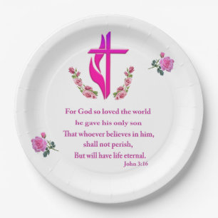 John 3:16 paper plates