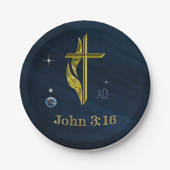 John 3:16 paper plates (Front)