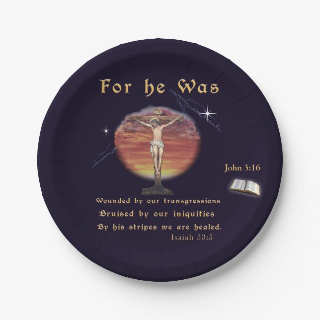 John 3:16 paper plates (Front)