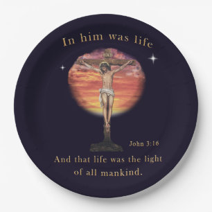 John 3:16 paper plates