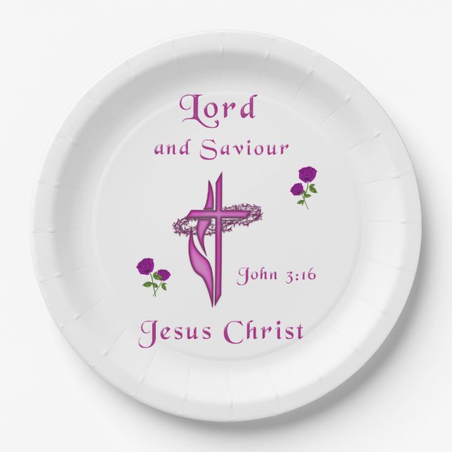 John 3:16 paper plates (Front)