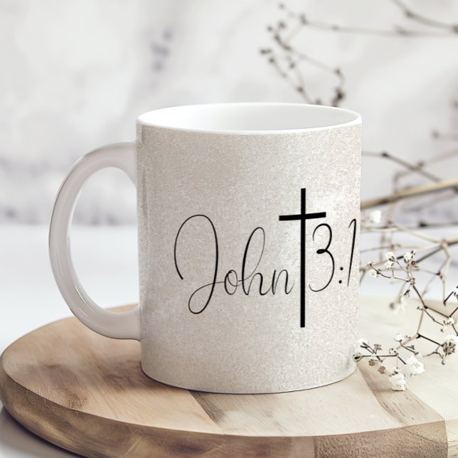 John 3:16 Pearl Background Coffee Mug (Creator Uploaded)