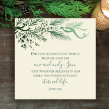 John 3:16 Personalized Christian Modern Christmas