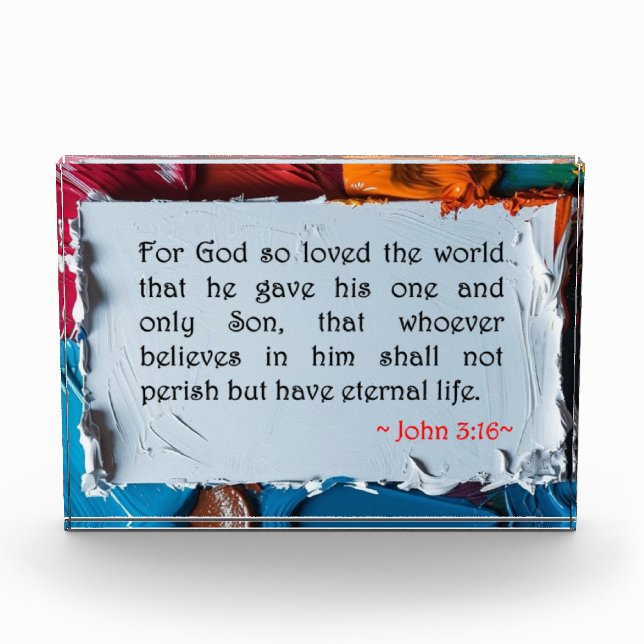 John 3:16   photo block (Front)