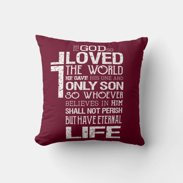 John 3:16 Pillow (Front)