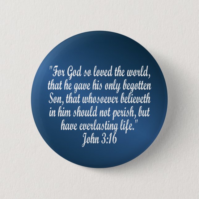 John 3:16 pinback button (Front)