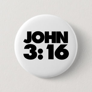 John 3:16 pinback button