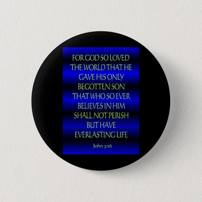 John 3:16 pinback button (Front)