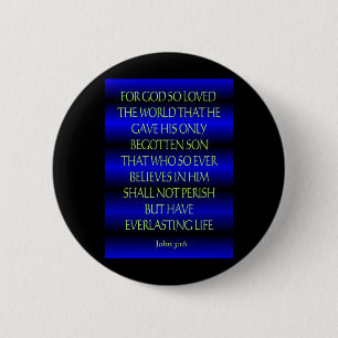 John 3:16 pinback button