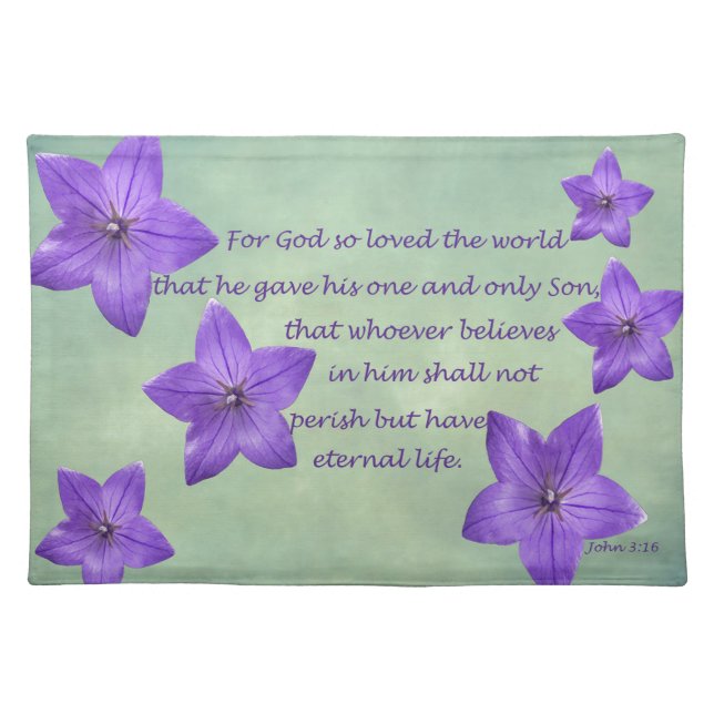 John 3:16 placemat (Front)