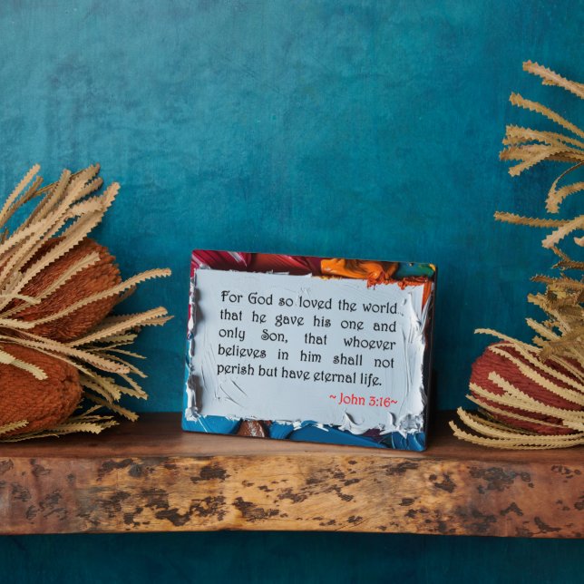 John 3:16   plaque (Side)