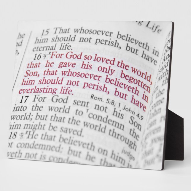 John 3:16 plaque (Side)