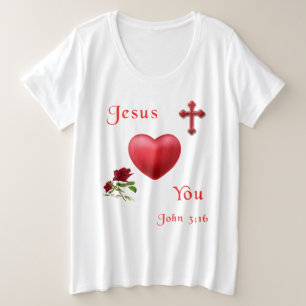 John 3:16 plus size T-Shirt