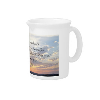 John 3:16 Porcelain Beverage Pitcher