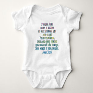 John 3:16 Portuguese Baby Bodysuit