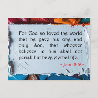 John 3:16   postcard