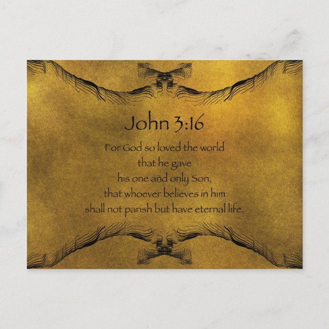 John 3:16 postcard (Front)