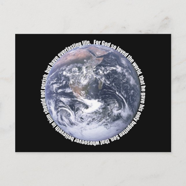 John 3:16 postcard (Front)
