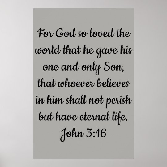 John 3 16 poster | Zazzle.com