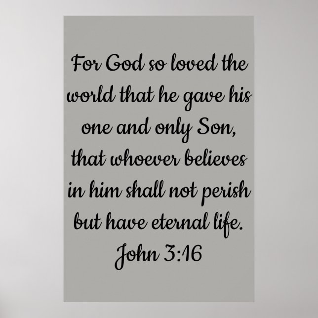 John 3 16 poster (Front)