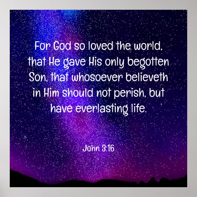 John 3:16  poster (Front)