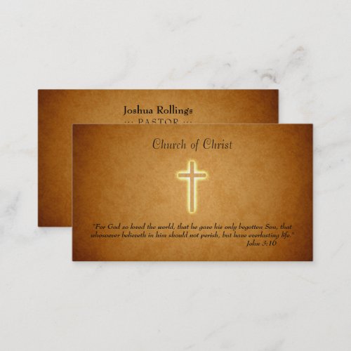 John 316  Religious Cross Business Card