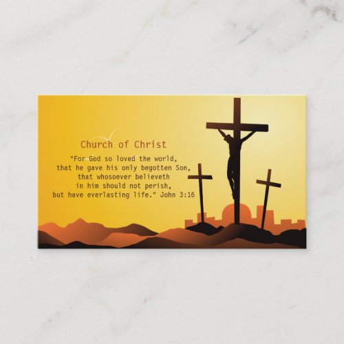 John 316 _ Religious Cross Business Card