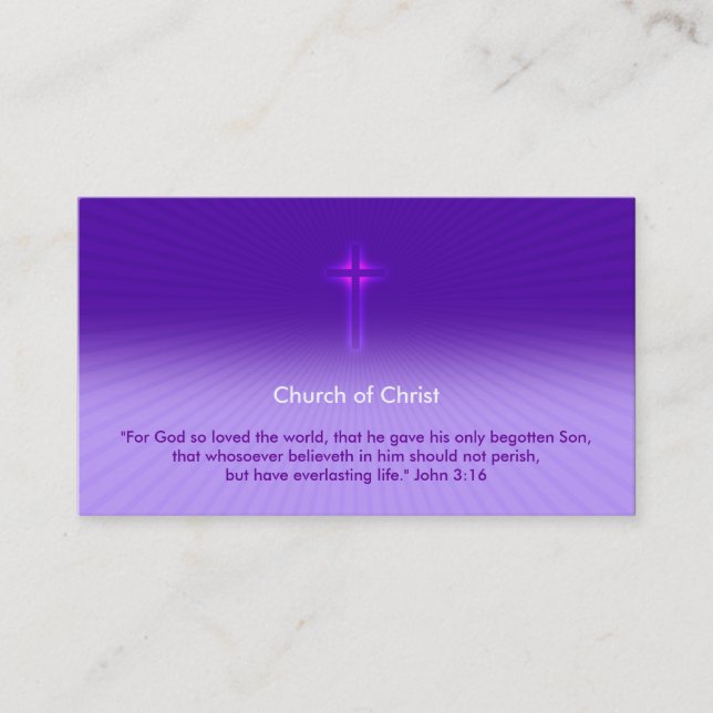 John 3:16 - Religious Cross Business Card (Front)