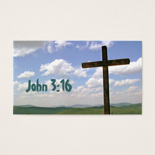 John 316 Scripture Memory Card Cross