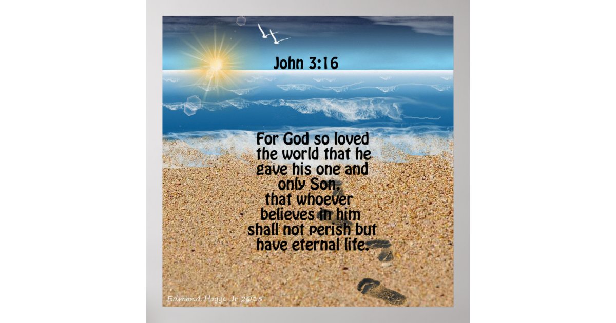 John 3:16 Scripture Poster | Zazzle
