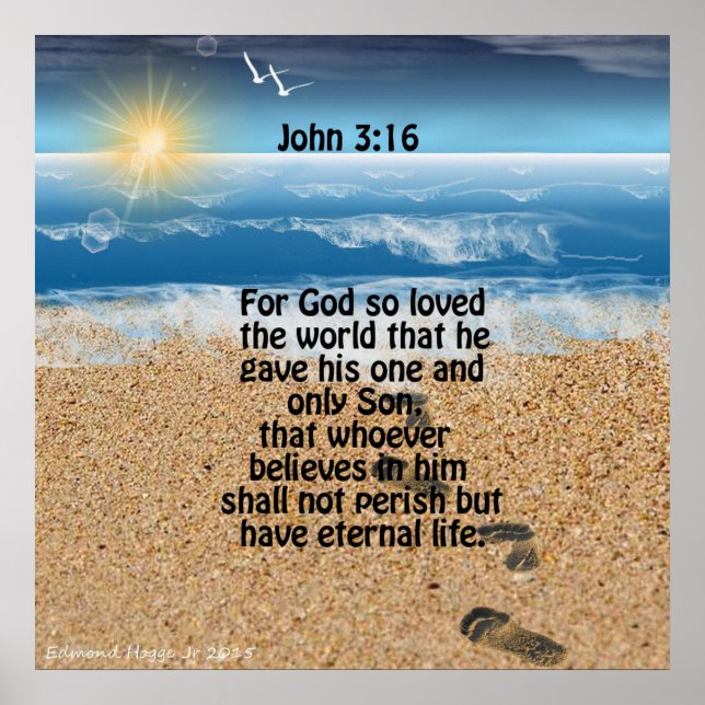 John 3:16 Scripture Poster (Front)