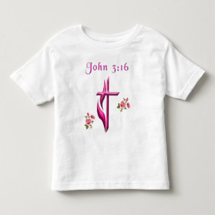 John 3:16 scripture toddler t-shirt