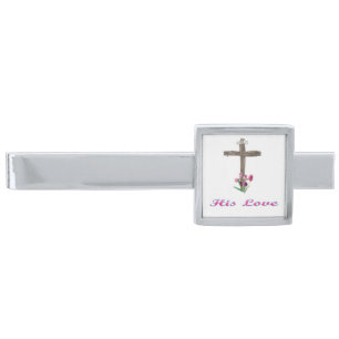john 3:16 silver finish tie bar