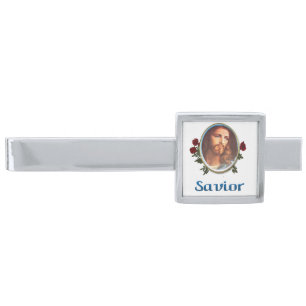 JOhn 3:16 Silver Finish Tie Bar