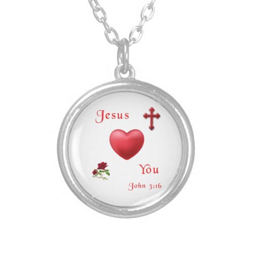 John 316 silver plated necklace