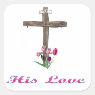john 3:16 square sticker
