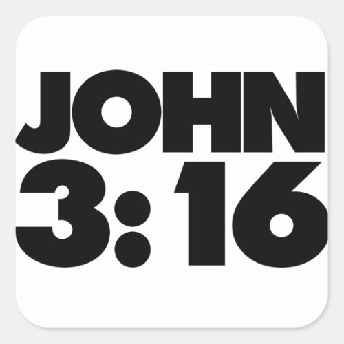 John 316 square sticker