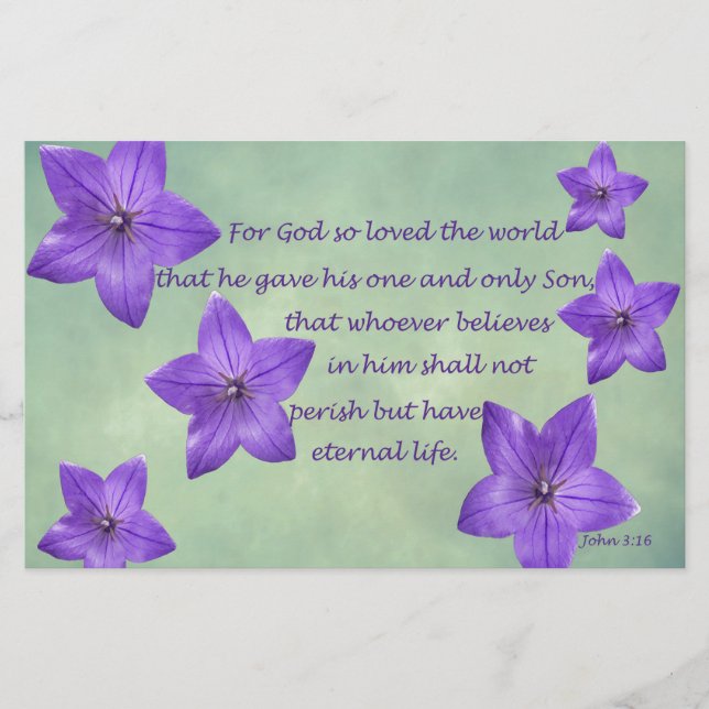 John 3:16 stationery (Front)