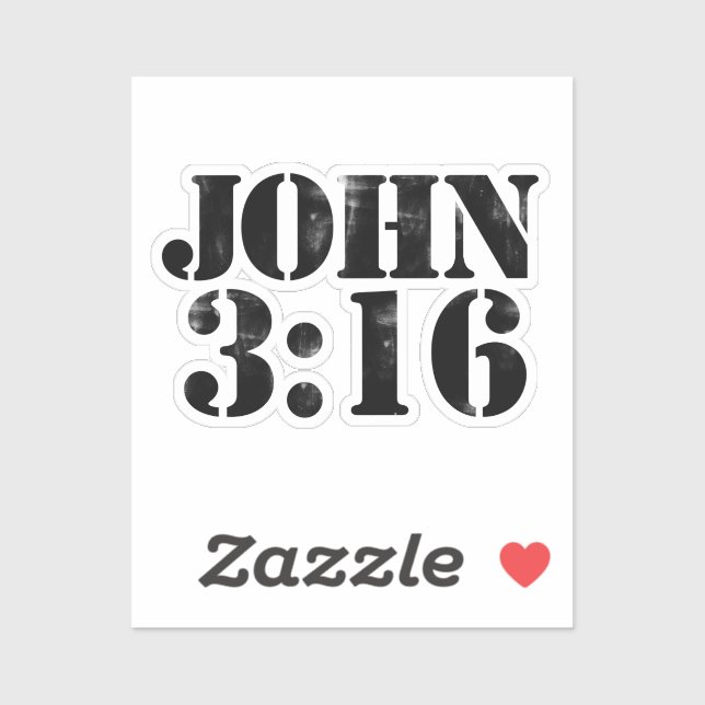 John 3:16  sticker (Sheet)
