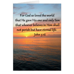 JOHN 3:16 SUNRISE OVER THE OCEAN PHOTO CARDS
